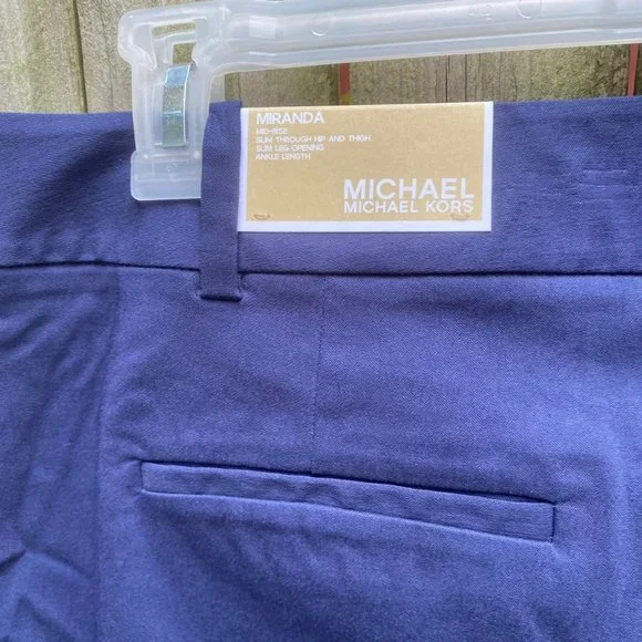New Michael Kors Miranda navy pants 16 - Picture 6 of 8